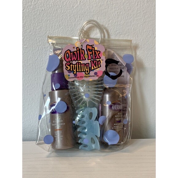 VTG y2k 2000s ThermaSilk heat KIT shape hold spray flexible Shampoo Conair Brush - Picture 2 of 9